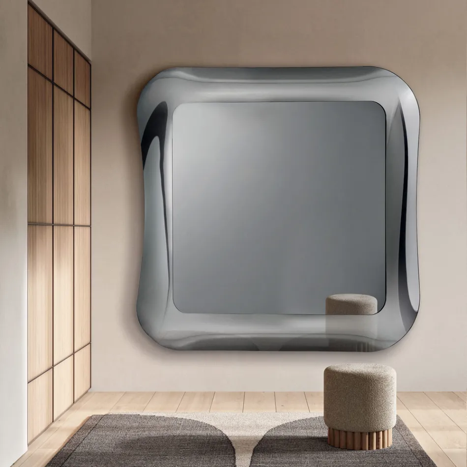 Pasqyrë Muri me Kornizë në Xham të Shkrirë Prodhuar në Itali - E Adhuruar Viadurini