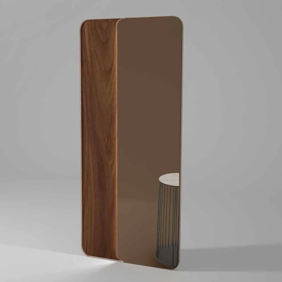 Pasqyrë muri me dru ose insert qeramik prodhuar në Itali - Montecarlo Viadurini