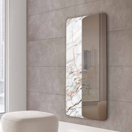 Pasqyrë muri me dru ose insert qeramik prodhuar në Itali - Montecarlo Viadurini