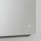 Pasqyrë muri me dritë të integruar në çelik inox prodhuar në Itali - Tuccio Viadurini