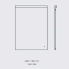 Pasqyrë muri me dritë të integruar në çelik inox prodhuar në Itali - Tuccio Viadurini