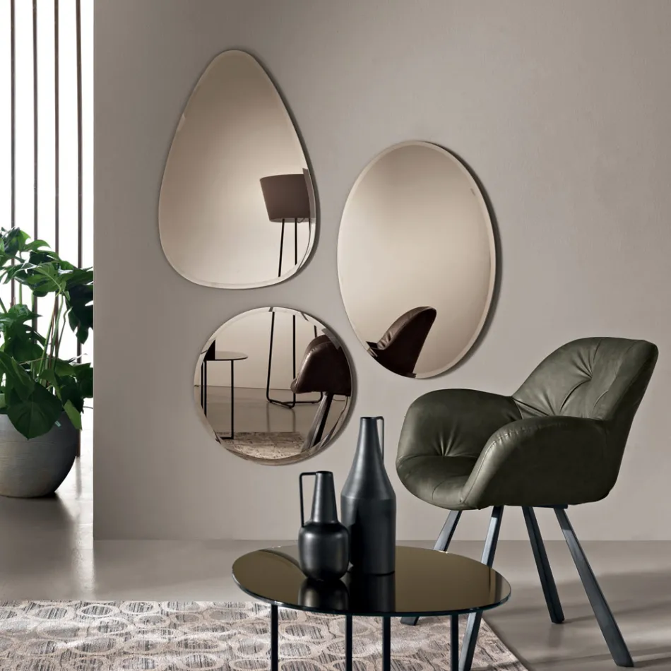 Pasqyrë Muri Beata me Lëmim Perimetrik të Prodhuar në Itali Viadurini