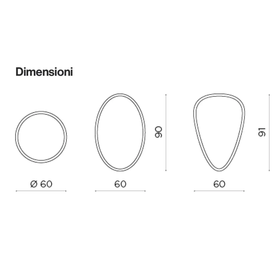 Pasqyrë Muri Beata me Lëmim Perimetrik të Prodhuar në Itali Viadurini