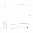 Pasqyrë muri me strukturë dhe ndarje magazinimi në dru tik - Palima Viadurini