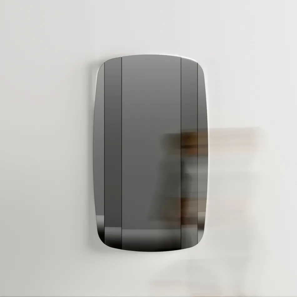 Pasqyrë muri me strukturë në dru të lyer të zi Prodhuar në Itali - Arya Viadurini