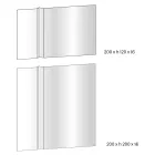 Pasqyrë muri me prerje anësore në formë V-je Made in Italy - Spirit Viadurini