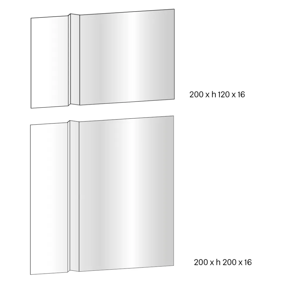 Pasqyrë muri me prerje anësore në formë V-je Made in Italy - Spirit Viadurini