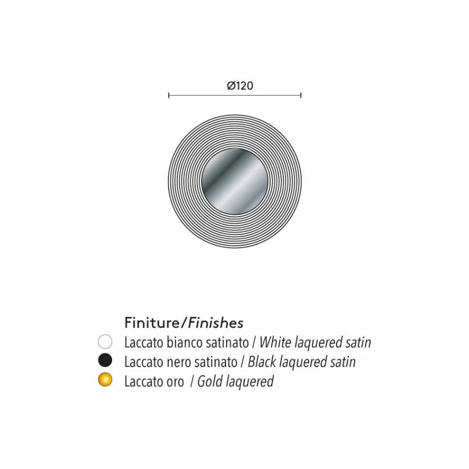 Pasqyrë muri me dizajn me mbështetëse MDF Malva Viadurini