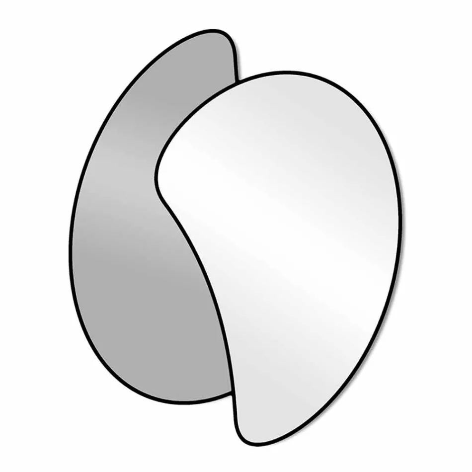 Pasqyra e murit me dizajn të madh me përfundim me ngjyra moderne - Mantra Viadurini