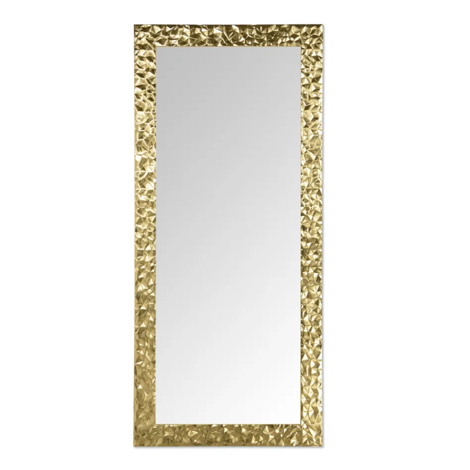 Pasqyrë muri në Dru të dekoruar me dorë Prodhuar në Itali - Niagara Viadurini