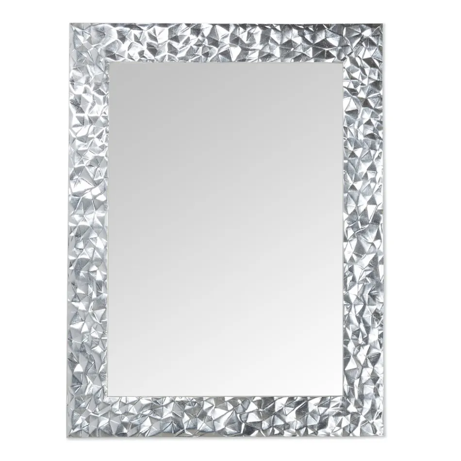 Pasqyrë muri në Dru të dekoruar me dorë Prodhuar në Itali - Niagara Viadurini