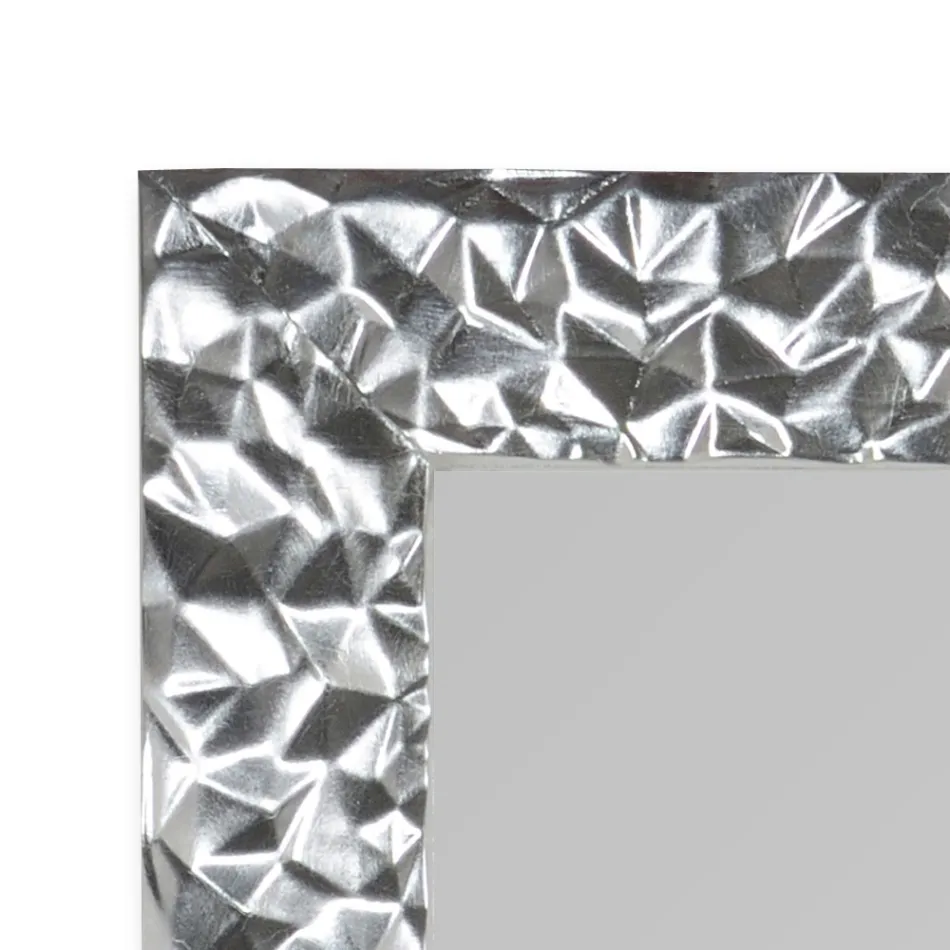 Pasqyrë muri në Dru të dekoruar me dorë Prodhuar në Itali - Niagara Viadurini