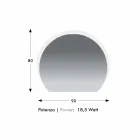 Pasqyrë Muri Moderne me Detaje të Sandblastuara dhe LED prodhuar në Itali - Rialto Viadurini