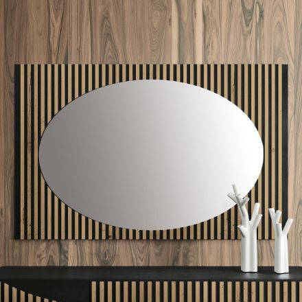 Pasqyrë ovale e murit me suport vertikal të pllakës së prodhuar në Itali - Anne Viadurini