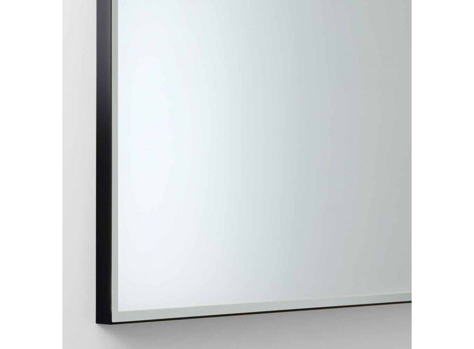 Pasqyrë muri katrore me kornizë qelqi të ngrirë prodhuar në Itali - Mirro Viadurini