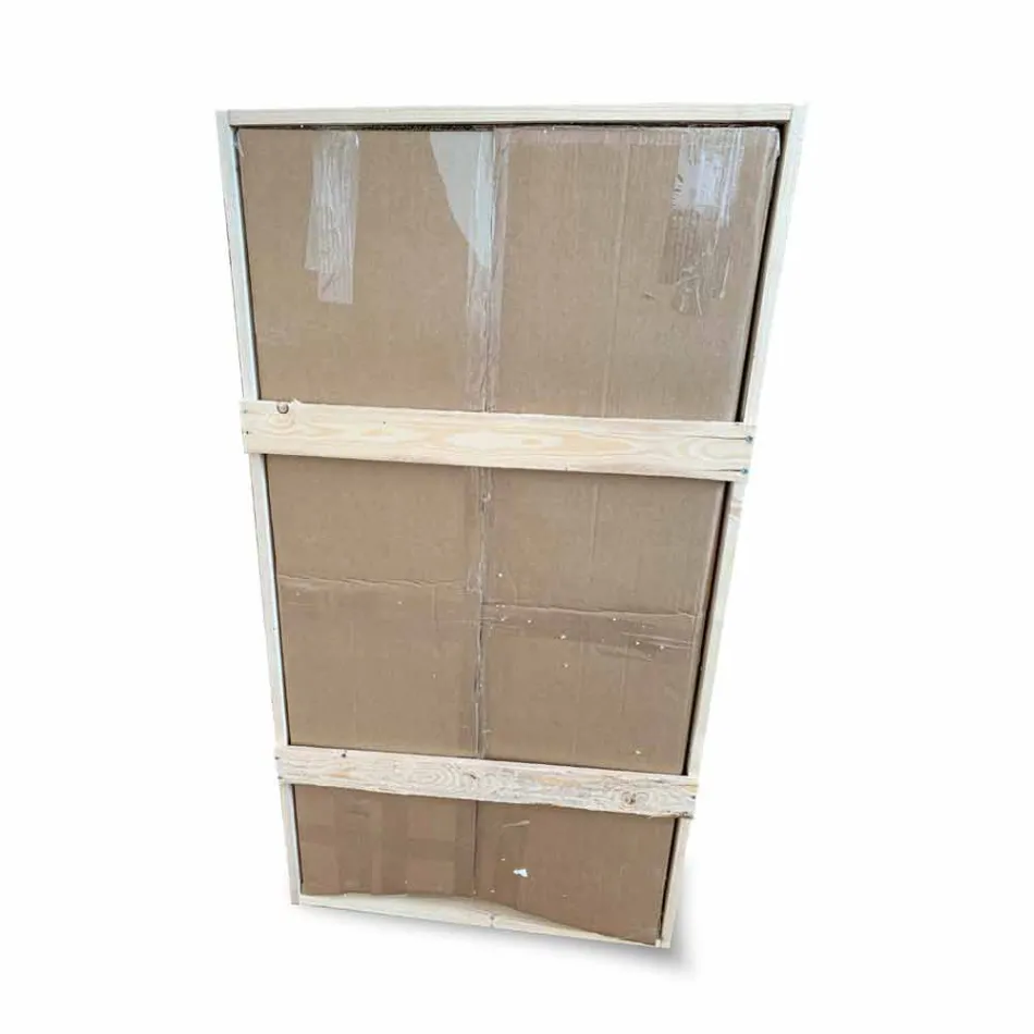 Pasqyrë Muri Katrore me LED në Qelq Saten Prodhuar në Itali - Mirro Viadurini