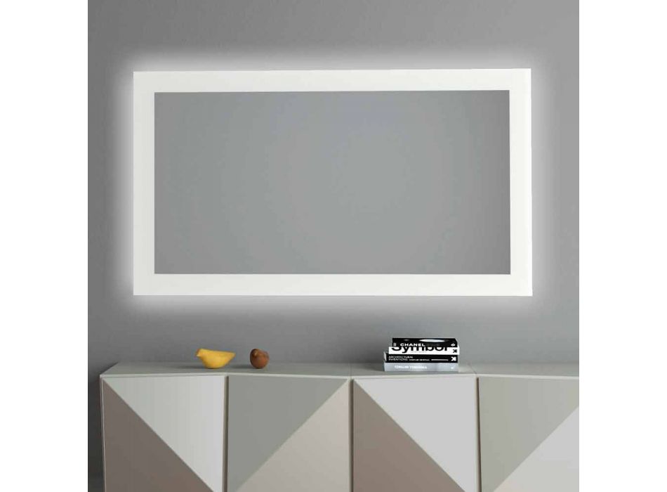 Pasqyrë muri e ndriçuar me kornizë me rërë të prodhuar në Itali - Edigio Viadurini
