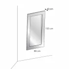 Pasqyrë drejtkëndëshe e murit me kornizë të prirur e bërë në Itali - Salamina Viadurini