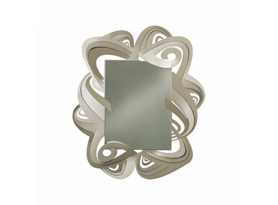 Pasqyra moderne e drejtkëndëshe në mur hekuri Made në Itali - Penny Viadurini