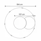 Pasqyra e murit të rrumbullakët me Satelitor që Rrotullohet 360 ° Made in Italy - Shaki Viadurini