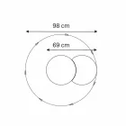 Pasqyra e murit të rrumbullakët me Satelitor që Rrotullohet 360 ° Made in Italy - Shaki Viadurini