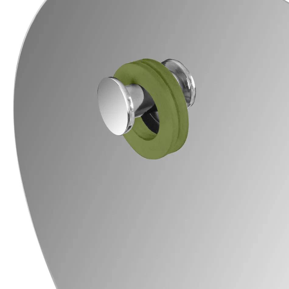 Pasqyrë e rrumbullakët e murit të pjerrët me dizajn të thjeshtë Prodhuar në Itali - Odile Viadurini