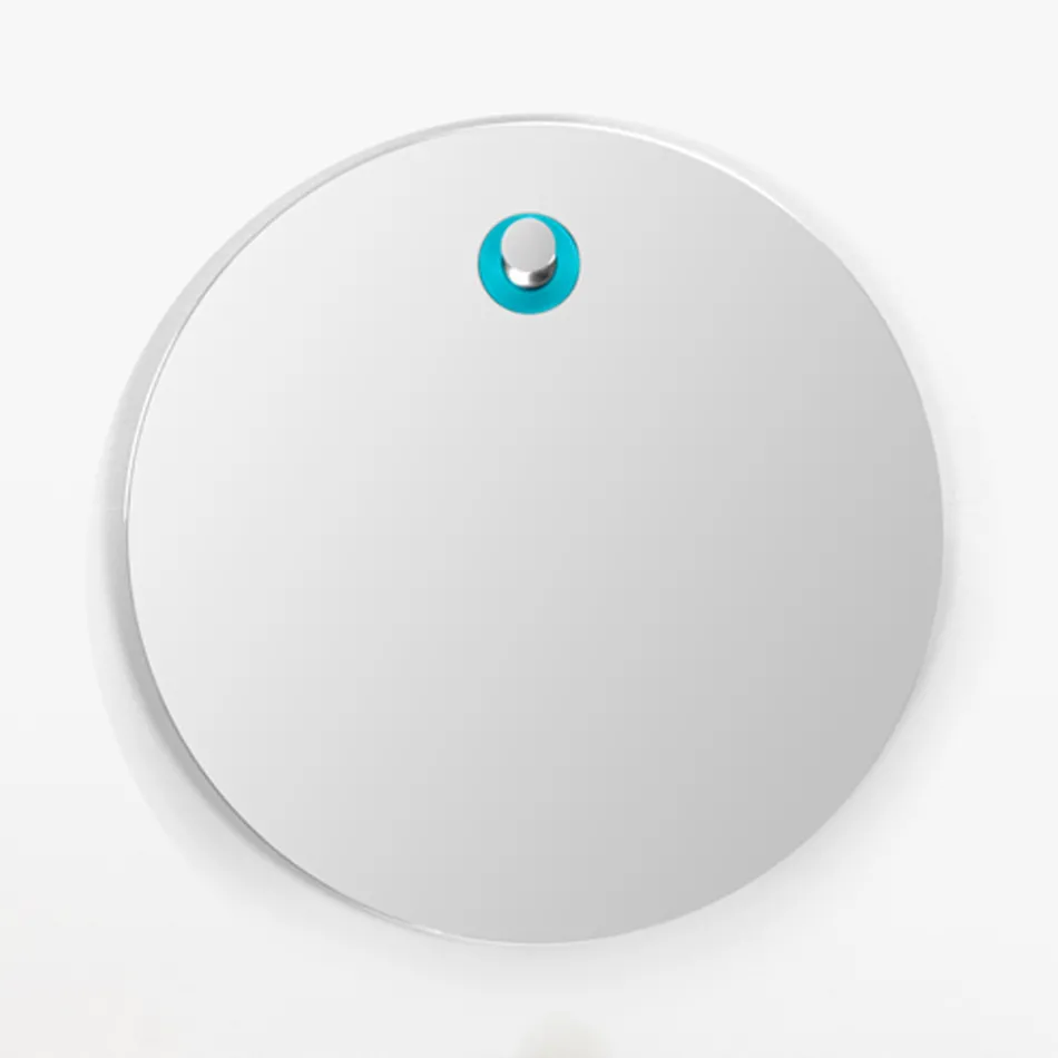 Pasqyrë e rrumbullakët e murit të pjerrët me dizajn të thjeshtë Prodhuar në Itali - Odile Viadurini