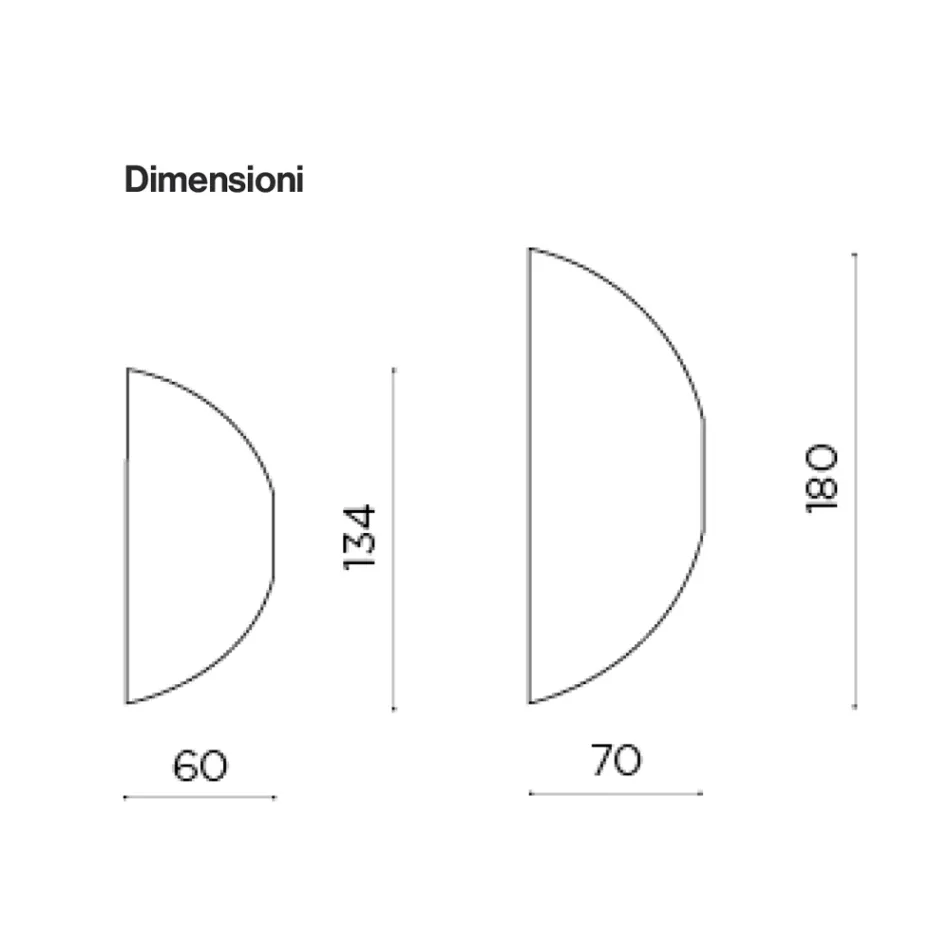 Pasqyrë Muri me Formë Prodhuar në Itali - Alfonsa Viadurini