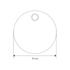 Pasqyrë muri e rrumbullakët me unazë tik me ngjyrë Prodhuar në Itali - Odile Viadurini