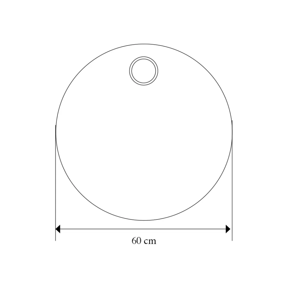Pasqyrë muri e rrumbullakët me unazë tik me ngjyrë Prodhuar në Itali - Odile Viadurini