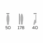 Dizajni Pasqyrë dyshemeje në dru hiri dhe metal prodhuar në Itali - Cuspide Viadurini