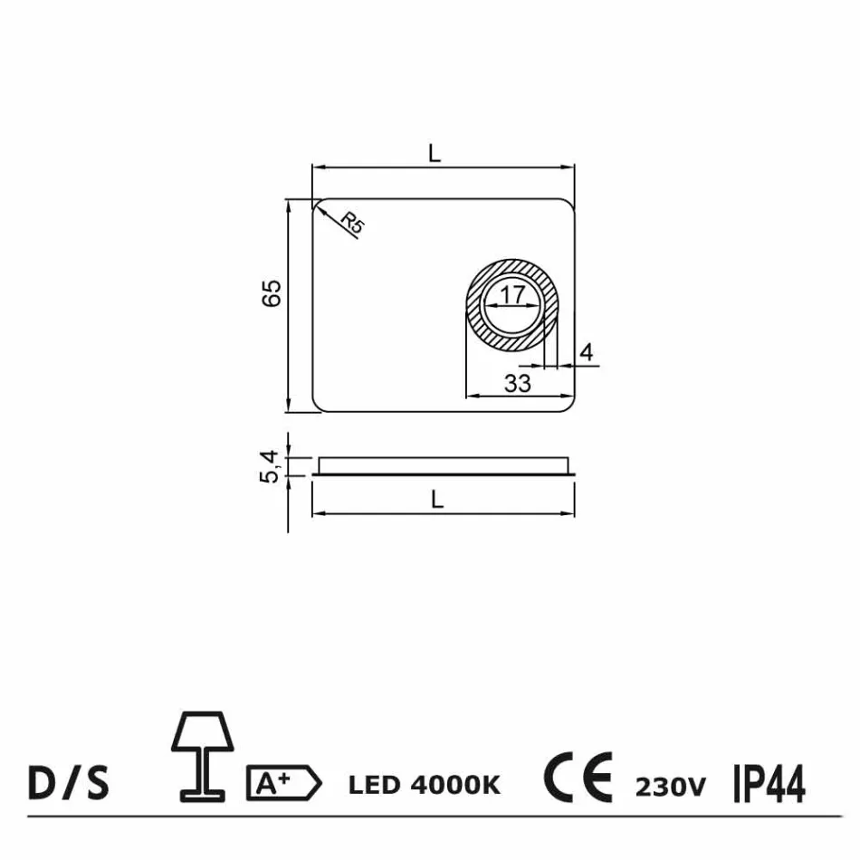 Pasqyrë e kozmetikës me dizajn modern, ndriçim LED, Maren Viadurini