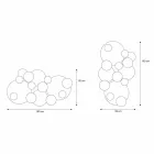 Pasqyrë muri dekorative me dizajn të qarqeve me ngjyra në 2 dimensione - Babol Viadurini