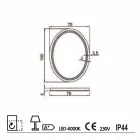 Pasqyrë e projektimit bashkëkohor me ndriçim LED Pura Viadurini