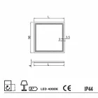 Pasqyrë e projektimit bashkëkohor të banjës me ndriçim LED Paco Viadurini