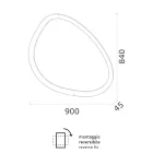 Pasqyrë në formë të çrregullt me ndriçim të pasëm e prodhuar në Itali - Udhëtim Viadurini