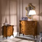 Pasqyrë në formë luksoze me kornizë fletë ari Prodhuar në Itali - E çmuar Viadurini