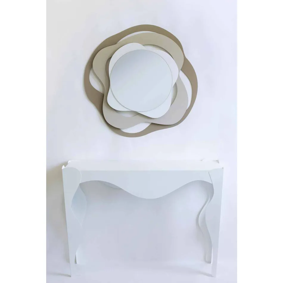 Pasqyrë e Dizajnit Modern nga Muri i Hekurt Tricolor Made in Italy - Gertrude Viadurini