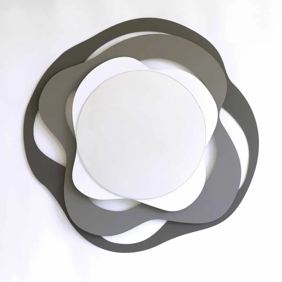 Pasqyrë e Dizajnit Modern nga Muri i Hekurt Tricolor Made in Italy - Gertrude Viadurini