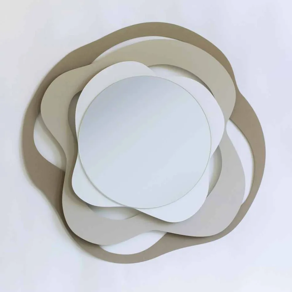 Pasqyrë e Dizajnit Modern nga Muri i Hekurt Tricolor Made in Italy - Gertrude Viadurini