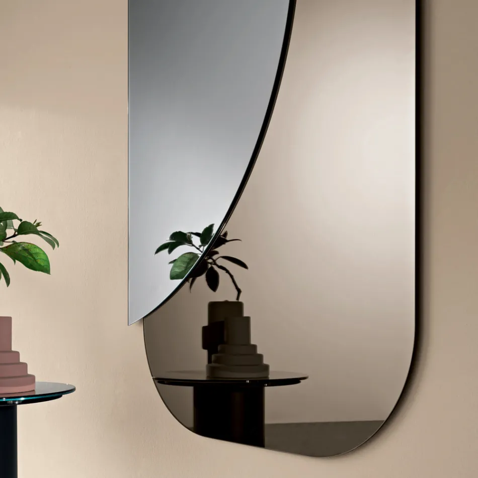 Pasqyrë e bërë nga 2 fletë të formuara mbivendosëse, e prodhuar në Itali - Adelaide Viadurini