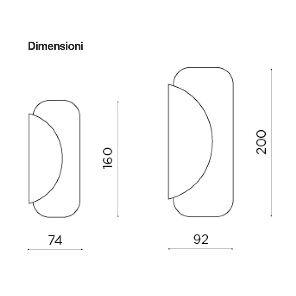 Pasqyrë e bërë nga 2 fletë të formuara mbivendosëse, e prodhuar në Itali - Adelaide Viadurini