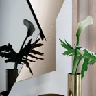 Pasqyrë e bërë nga 3 pllaka mbivendosëse, 2 prej bronzi dhe 1 prej ngjyre të tymosur - Armida Viadurini