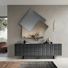 Pasqyrë e bërë nga 3 pllaka mbivendosëse, 2 prej bronzi dhe 1 prej ngjyre të tymosur - Armida Viadurini