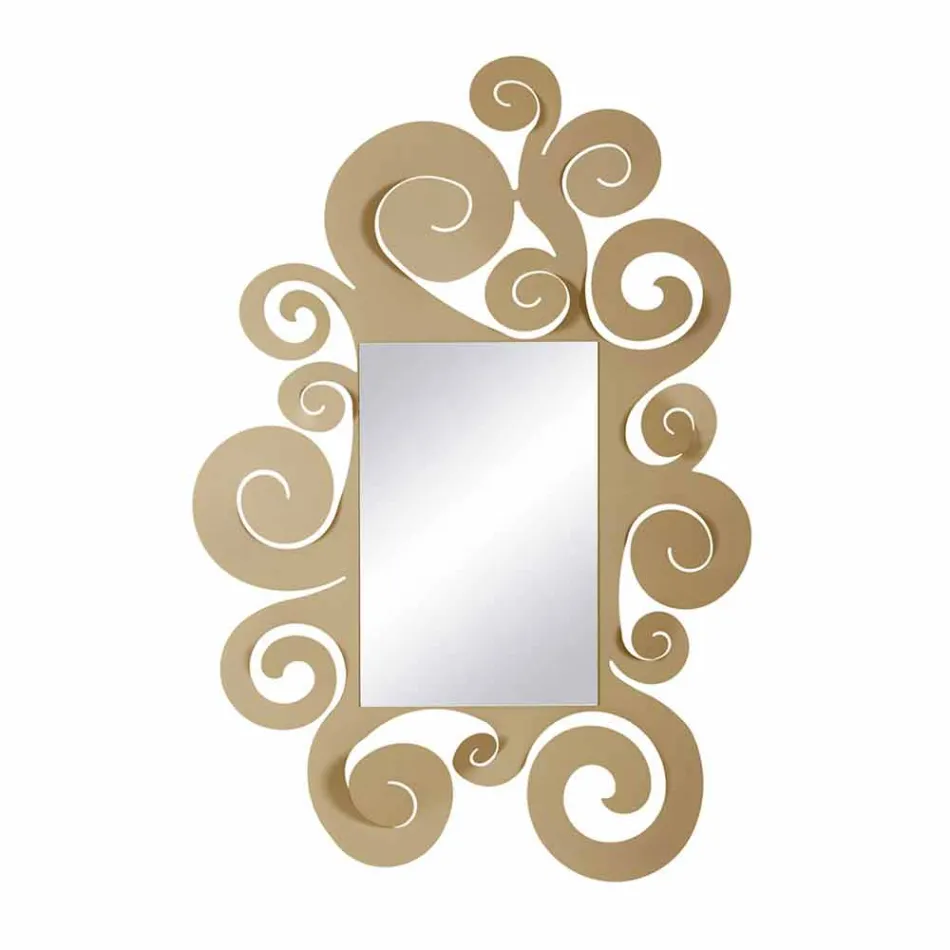 Pasqyra moderne e murit në hekur me ngjyrë të bërë në Itali - Tiziano Viadurini