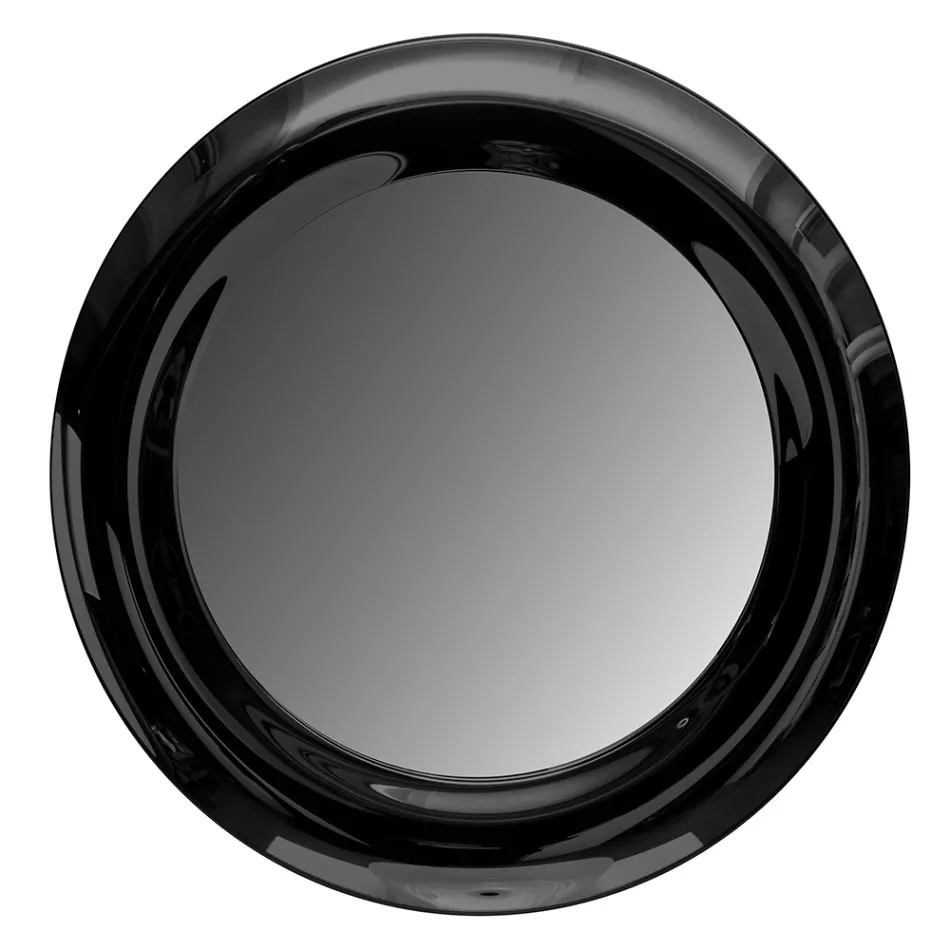 Pasqyrë e lakuar prej xhami me drita LED me ndriçim nga prapa - Excelsior Viadurini