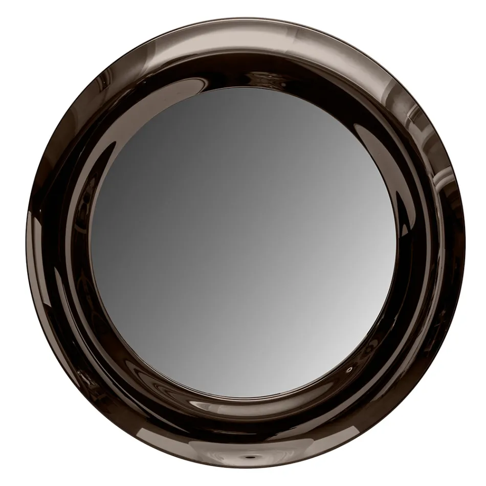 Pasqyrë e lakuar prej xhami me drita LED me ndriçim nga prapa - Excelsior Viadurini