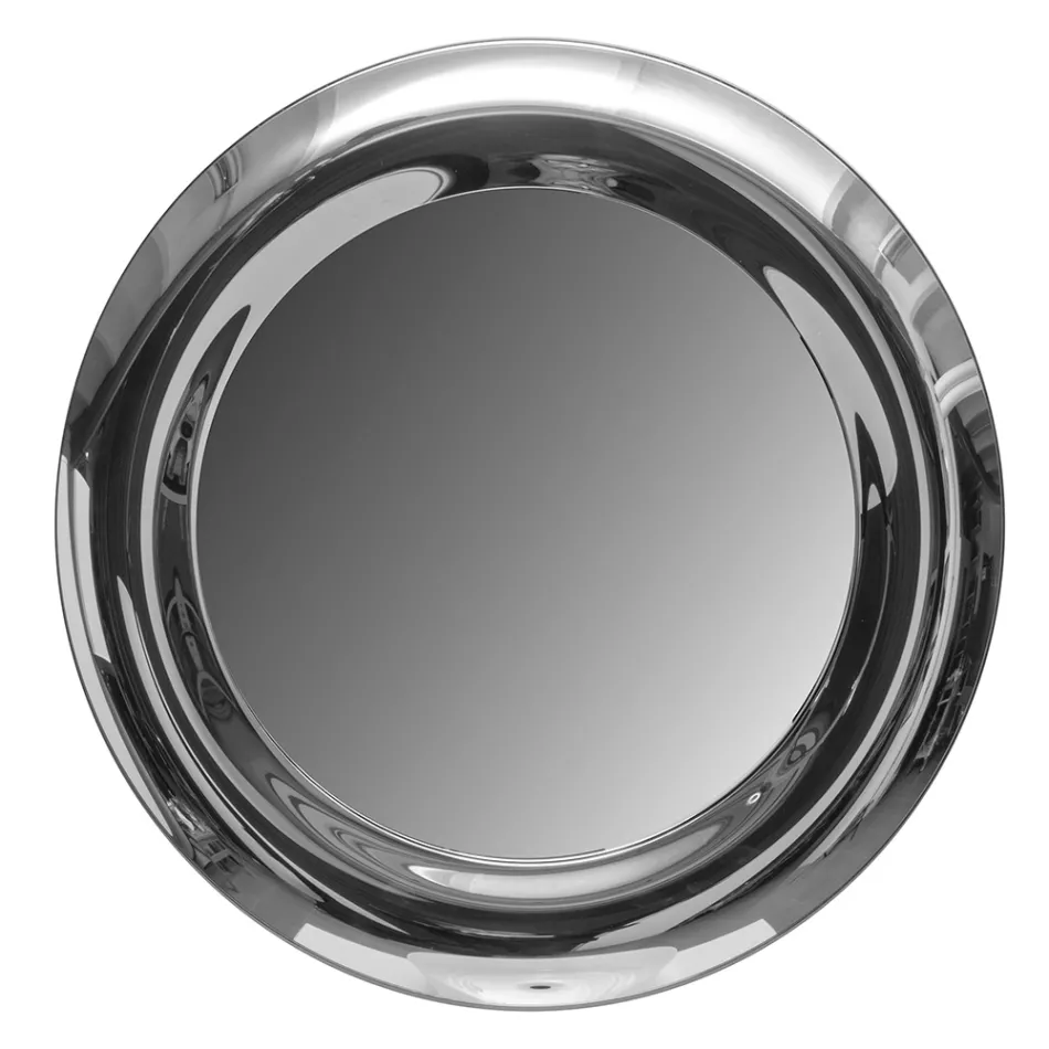 Pasqyrë e lakuar prej xhami me drita LED me ndriçim nga prapa - Excelsior Viadurini