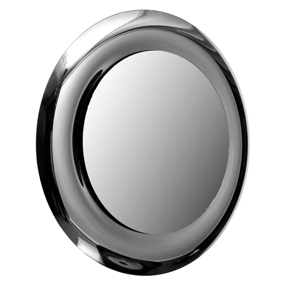 Pasqyrë e lakuar prej xhami me drita LED me ndriçim nga prapa - Excelsior Viadurini