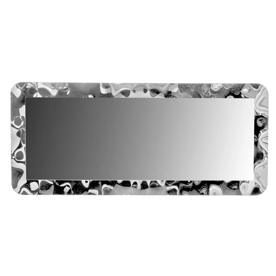 Pasqyrë e lakuar prej xhami me efekt lëngu dhe ndriçim prapa - Excelsior Viadurini